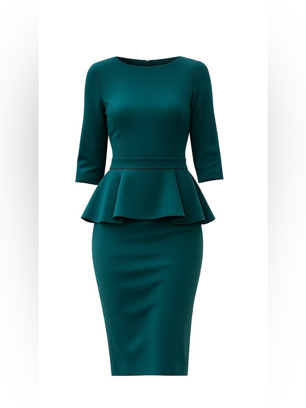 Ted Baker Deep Teal Peplum Midi Dress